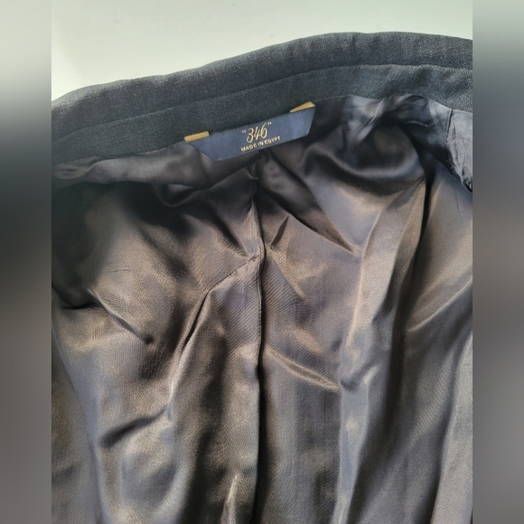 346 Brooks Brothers Stretch Wool Blazer Grey/Black in Size 43L - Picture 5 of 15